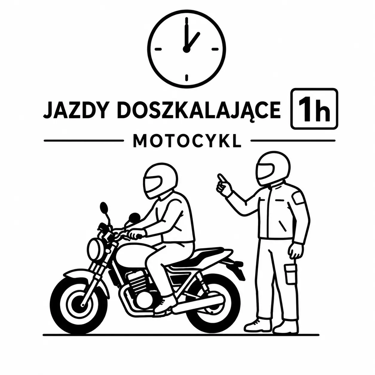 Jazdy doszkalające 1h motocykl kursanci z innego OSK