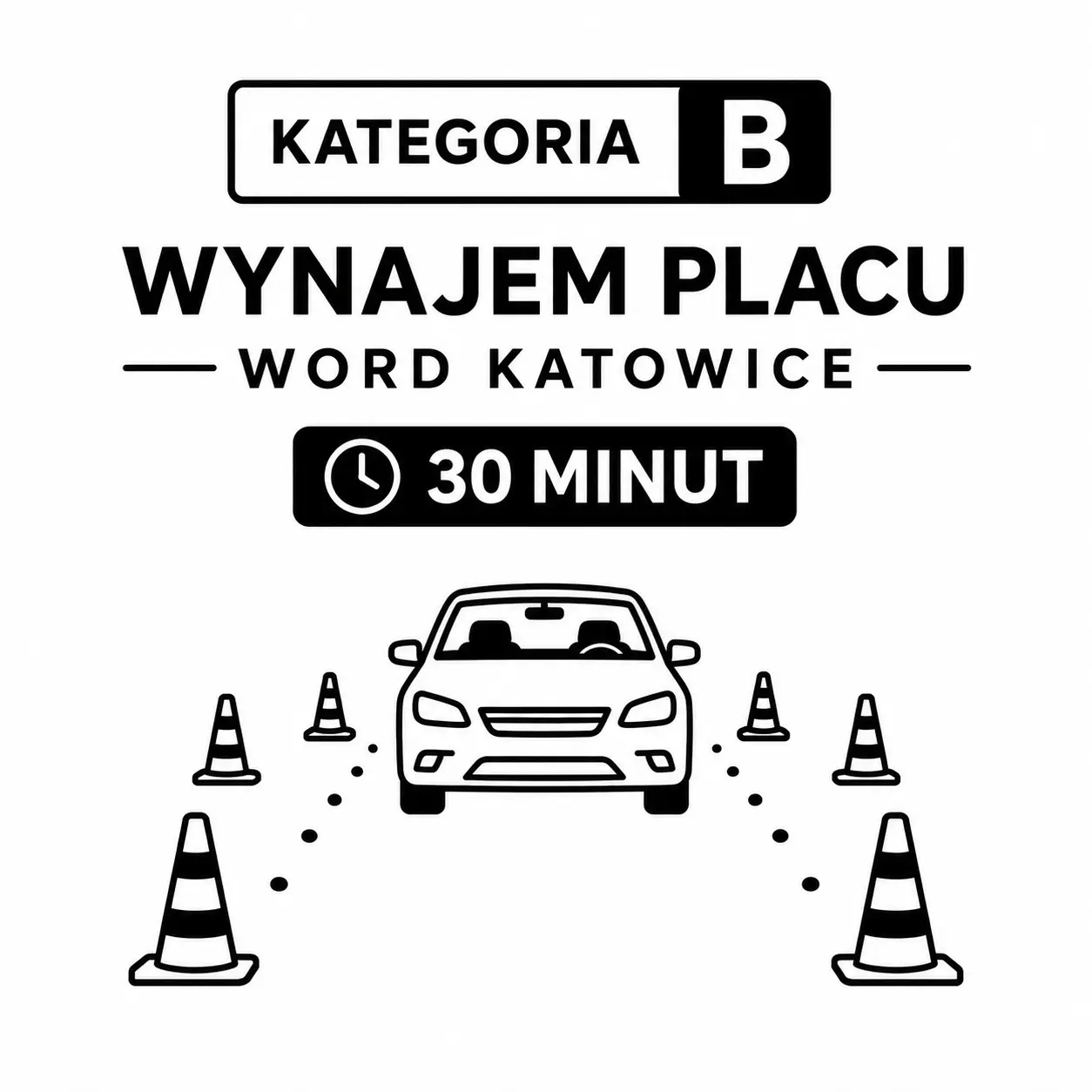 Wynajem placu WORD Katowice kategoria B 30 minut